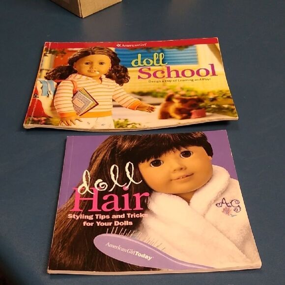 American Girl Doll School and Hair Book Set - Picture 1 of 6